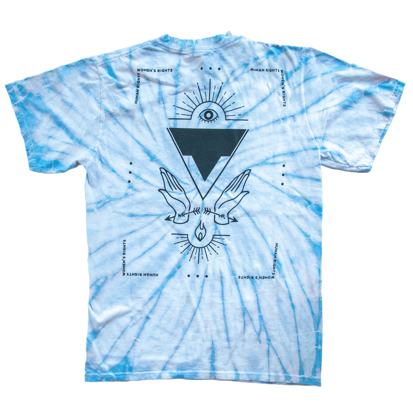 HUMANS RIGHTS TIE DYE T-SHIRT