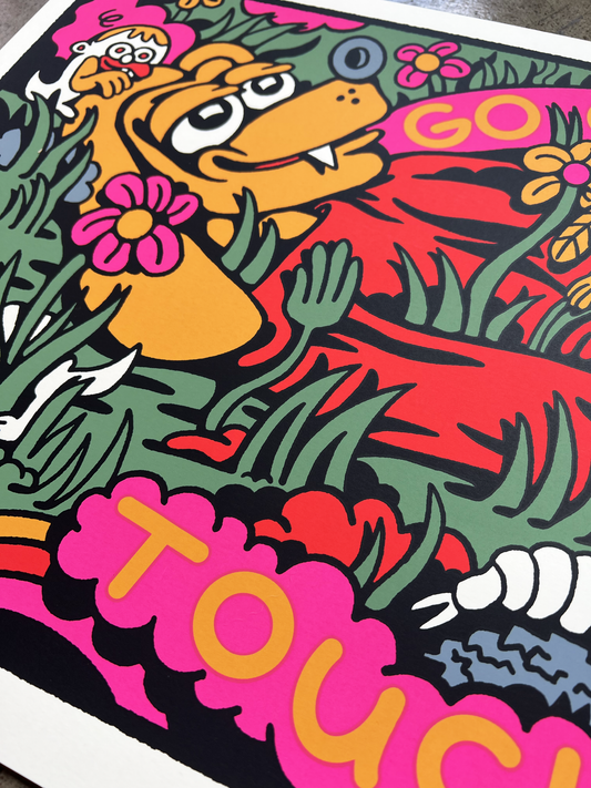 Go Outside Touch Grass Signed + Numbered Silkscreen by Killer Acid