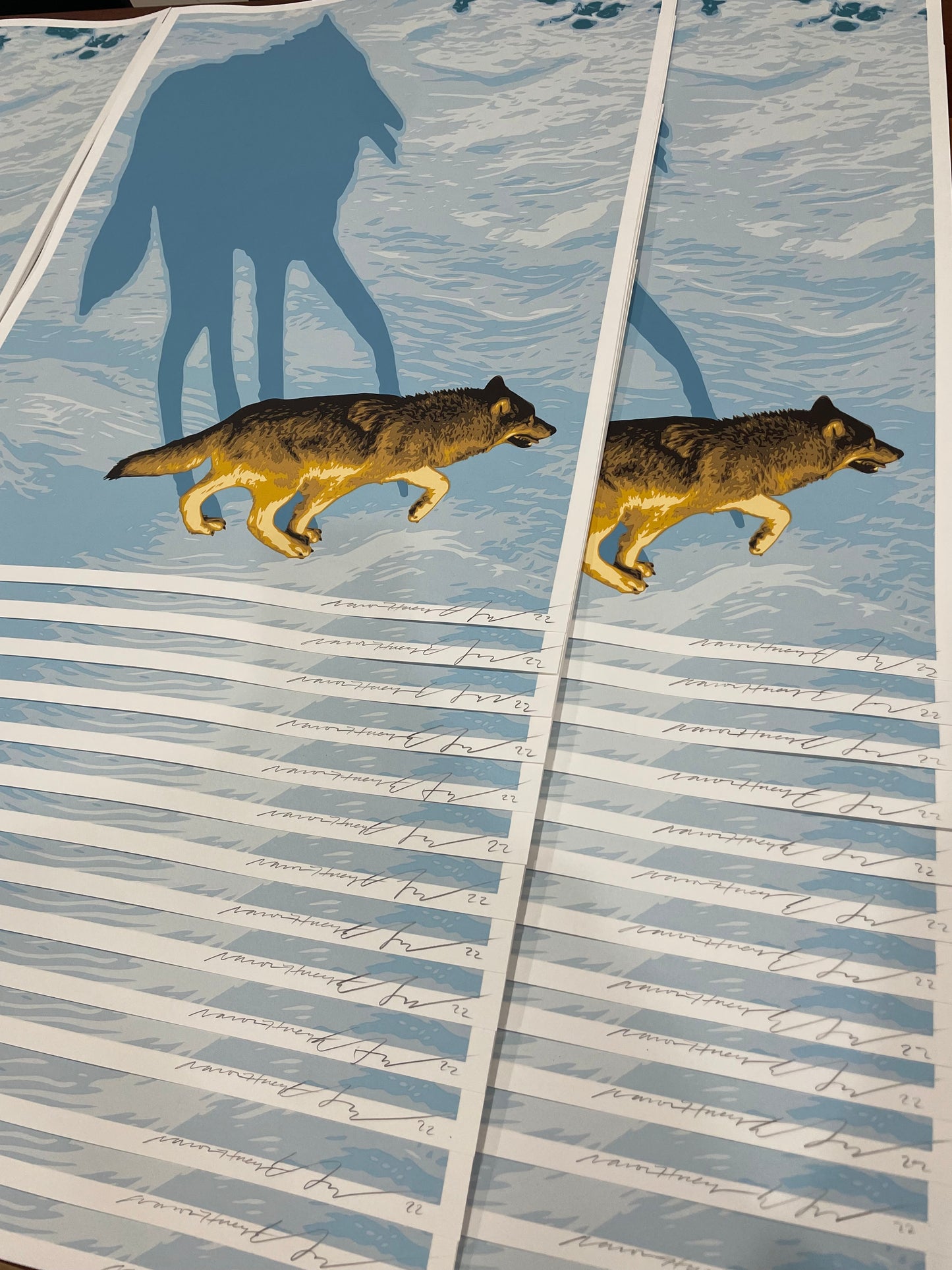 Wolf Shadow, Signed + Numbered Silkscreen, Ernesto Yerena x Aaron Huey