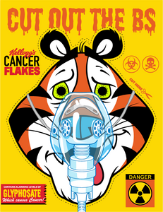 LIMITED EDITION CANCER FLAKES CEREAL BOX & PRINT SET BY TRISTAN EATON