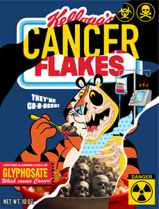 LIMITED EDITION CANCER FLAKES CEREAL BOX BY TRISTAN EATON