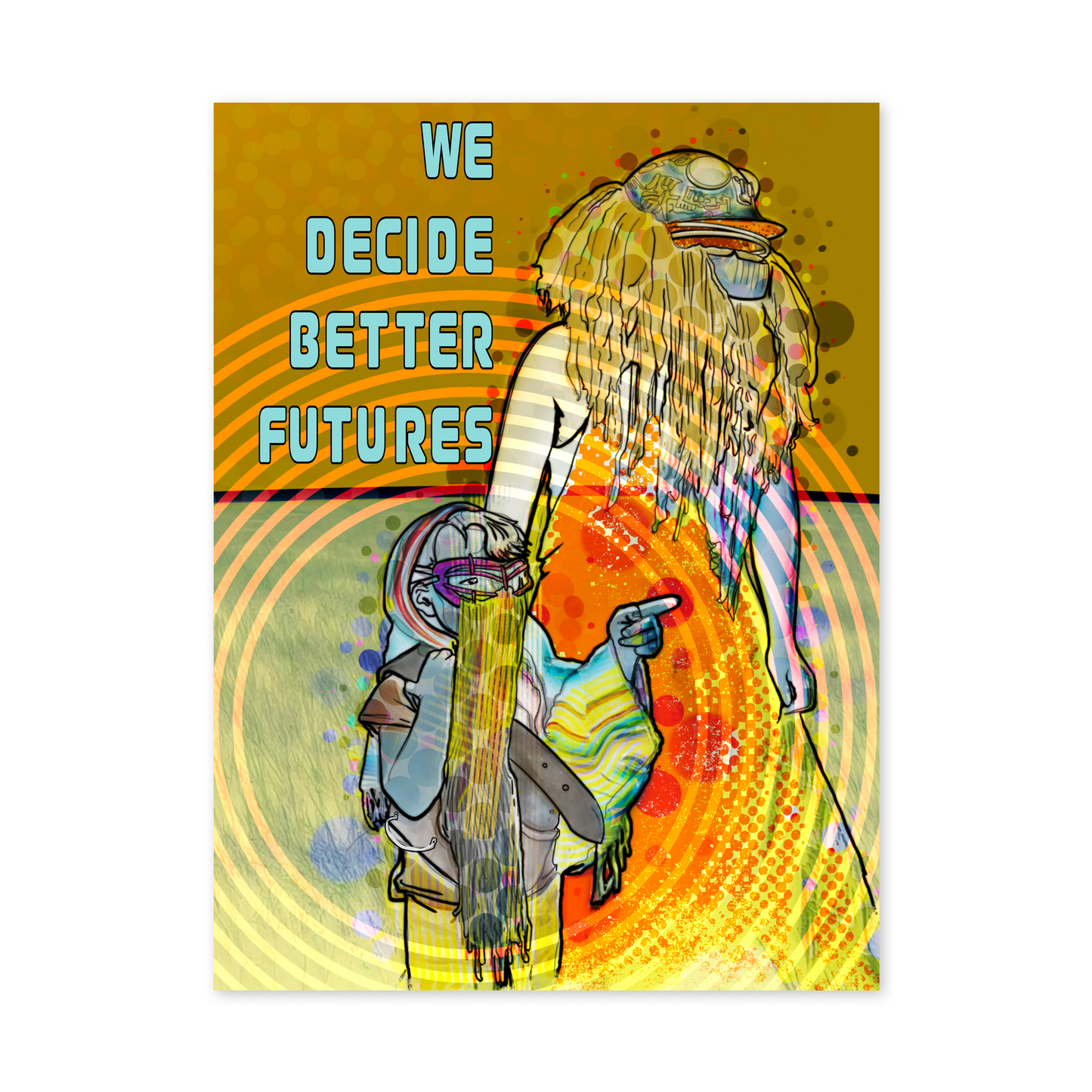 US@250 NORTH DAKOTA FINE ART PRINT BY CANNUPA HANSKA LUGER