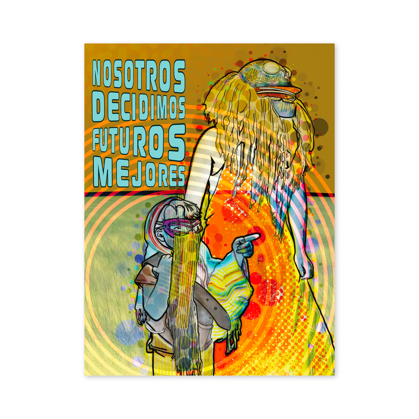 US@250 NORTH DAKOTA FINE ART PRINT BY CANNUPA HANSKA LUGER