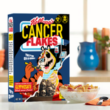 LIMITED EDITION CANCER FLAKES CEREAL BOX BY TRISTAN EATON