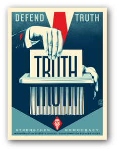 DEFEND DEMOCRACY 18"x24" SIGNED LIMITED EDITION SILKSCREENS BY SHEPARD FAIREY