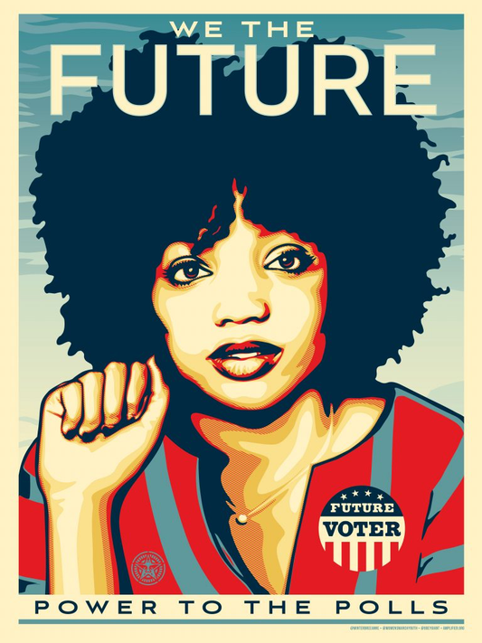POWER TO THE POLLS 18x24" SIGNED & NUMBERED SILKSCREEN BY SHEPARD FAIREY