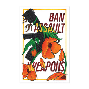 BAN ASSAULT WEAPONS FINE ART PRINT