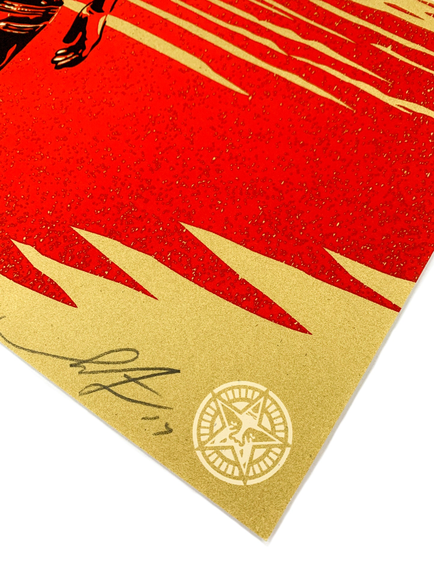 PROTECT THE SACRED SIGNED AP SILKSCREEN BY SHEPARD FAIREY & AARON HUEY