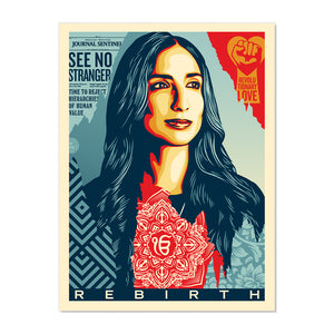 "REBIRTH" BY SHEPARD FAIREY OPEN EDITION POSTER