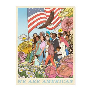 SIGNED LIMITED EDITION WE ARE AMERICAN SILKSCREEN BY CELESTE BYERS