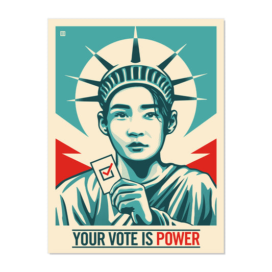 SIGNED LIMITED EDITION YOUR VOTE IS POWER SILKSCREENS BY THOMAS WIMBERLY