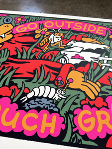 Go Outside Touch Grass Signed + Numbered Silkscreen by Killer Acid