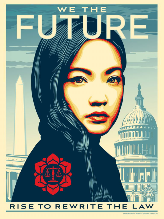 REWRITE THE LAW 18x24" SIGNED & NUMBERED SILKSCREEN BY SHEPARD FAIREY